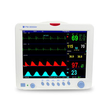 瑞博PM-9000A+12.1寸多参数监护仪心电监护仪家用医用监护仪 标配+推车
