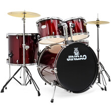 津宝 架子鼓成人初学练习架子鼓爵士鼓5鼓2镲 JBP-0976 套鼓带 酒红色