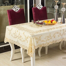 好多家 桌布台布PVC餐桌布防水免洗防油防烫 烫金2020加大加厚餐桌垫欧式西餐桌布长方形 烫金A款 140*200cm