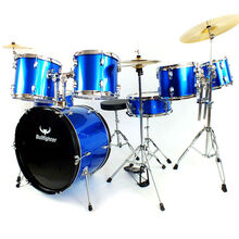 斗牛士七鼓架子鼓爵士鼓7鼓3镲7色 鼓凳鼓棒教材 蓝色