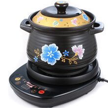 美味世家金花煎药锅煲汤锅具全自动分体式电子中药壶煎药壶熬煮中药煲粥煎药器电药罐电砂沙锅 流金花5L汤锅+黑底座