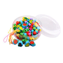 儿童玩具 木质串珠 宝宝穿珠子穿线穿绳 婴儿早教木制玩具 水果串珠-盒装