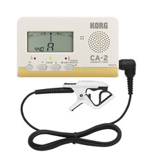 科乐格KORG科音CA50二胡萨克斯吉他通用乐器调音器半音阶管乐校音器 CA-2白色+原装白色拾音夹CM200
