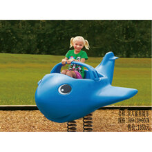 大型户外双人摇马摇摇乐动物幼儿园弹簧摇摇乐 小区公园游乐场所 双人鲨鱼摇乐