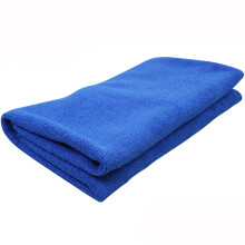 佳百丽 洗车毛巾 汽车加厚细纤维擦车巾布 车用吸水毛巾用品 细纤维蓝色40*40 一条装