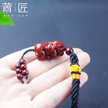 莆匠 小叶紫檀木雕生肖马挂件 古董文玩手把件 可爱小马汽车钥匙扣饰品 手把件/挂件款
