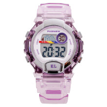 百圣牛（PASNEW）LED手表儿童表 多功能果冻运动表 男女儿童学生电子表170G 紫色