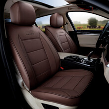 沃尔沃XC60坐垫 S90 S60 XC40 XC90 S60L新能源V40专用真皮四季全包围座椅套 咖啡色 沃尔沃五座专拍