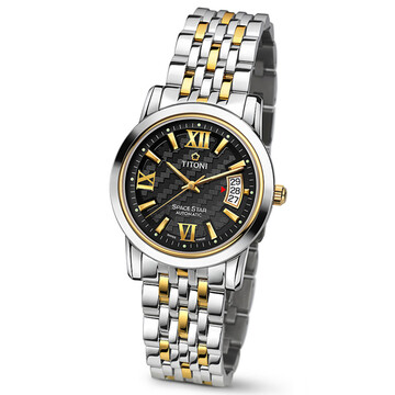 【京东商城】 瑞士梅花titoni星空系列机械手表83738sy-343镀金商务男