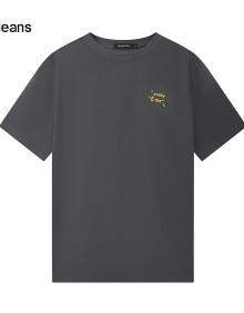 gxg.jeans男装短袖T恤2024年夏季新款刺绣体恤圆领t 12色可选 灰色-蜜蜂款 180/XL