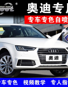 GOOT 奥迪A3A4L/A6L/Q5/Q5L/Q3/Q2L补漆笔汽车漆面划痕修复神器自喷漆 朱鹭白 简易修复方案