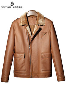 短款托尼宝拉(TONY BARLA) 真皮皮衣 男装 服