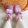 紫色兔耳朵棉鞋
