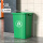 50L绿色正方形桶一卷垃圾袋