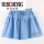 蓝色 英文裙裤