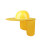 黄色遮阳帘ABS透气安全帽