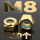 M8【10个】金色防松螺母