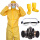 黄色（增强型化学防护服）+防毒面具+护目镜+脚套