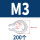 M3(200个)葫芦形304
