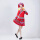 新款红色百褶裙+扇形帽子