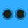 （14号）黑底蓝圈（一对）