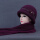 紫色(帽子围 巾)针织帽里