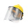 黄ABS安全帽+M1013防护面屏+支架