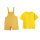 2208黄色背带裤+黄色短袖T