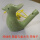 绿色 纯色 陶瓷孔雀水鸟 带绳子