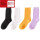 黑色+白色+姜黄+浅紫(4 双装)>透气潮袜组合