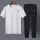 白色速干短袖+黑色收口冰丝裤