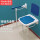 可升降淋浴凳+扶手+背靠（蓝色）