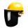 （深色）面罩+三筋透气（黄色）安全帽