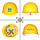 PE黄色圆形安全帽（带透气
