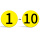 黄底黑字（磁性1-10）