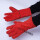 1双红色长款电焊牛皮手套