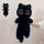 黑色长条猫小号65厘米