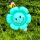 10个蓝色蜜蜂雏菊夹片气球