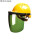 (绿色)面罩+三筋透气(黄色)安全帽