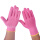粉色黄边尼龙点珠手套6双耐磨防滑