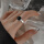 925纯银椭圆黑玛瑙戒指一枚