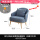 沙发椅蓝灰/棉麻/碳素钢椅脚白 0cm