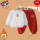 【加绒】白色上衣+红色福裤子