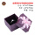 03353金属紫粉丝带蝴蝶结戒指盒