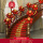 绸缎-酒红色楼梯双扶手装饰