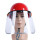 圆顶红色安全帽+支架+1.5厚PC面屏