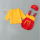 品牌哈衣黄色长袖T恤加帽子 三件套小孩子的便宜