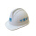 白色一字型ABS国标安全帽
