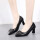 女单鞋2024最新款-温州皮鞋-黑色皮6cm
