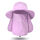 73大帽沿加面罩-紫色